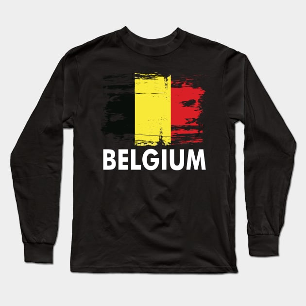 Belgium Flag UEFA EURO 2021 Long Sleeve T-Shirt by Aldebaran